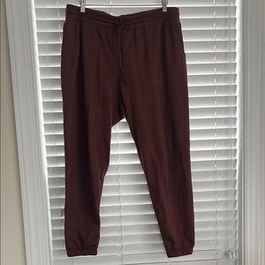 Terra & Sky Brown Jogger Sweatpants with Elastic Cuffs